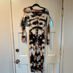 NWT Young Fabulous & Broke Tie-Dye Long Sleeve Dress Size Small
